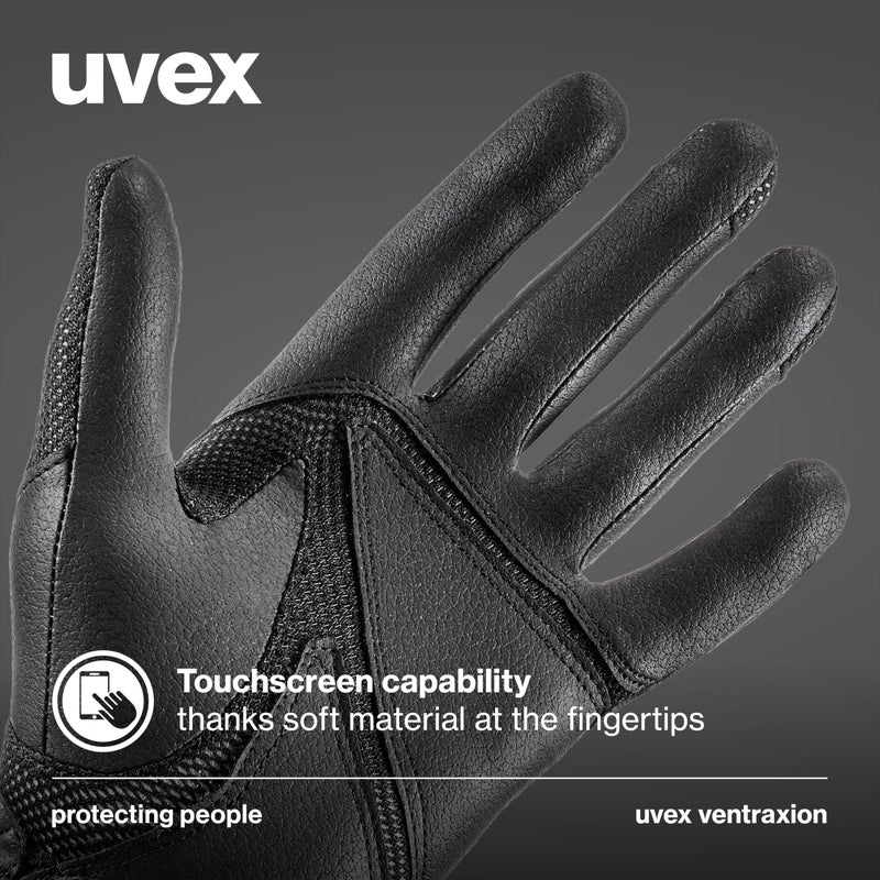 Uvex ventraxion Horse Riding Gloves Unisex, Black 7-8 - Stretchable, Breathable & with Touchscreen Capability - Image 3